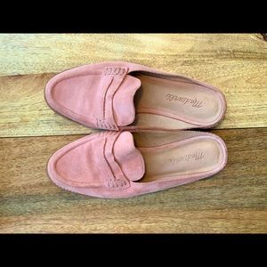 Dusty pink/mauve, suede mules by Madewell size 7.5